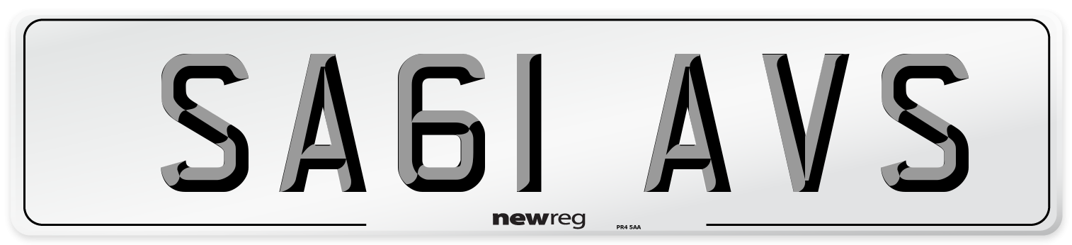 SA61 AVS Number Plate from New Reg